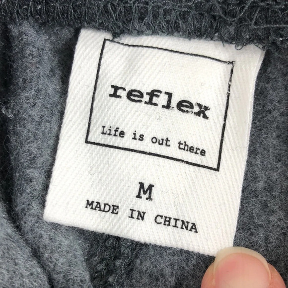 2/$30 NWT Reflex Shorts Size Medium Bermuda Thick Sweat Short Dark Charcoal Gray - Picture 5 of 16